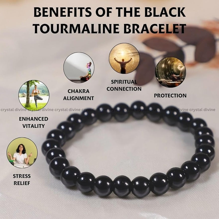 Black Tourmaline Bracelet - Protection & Grounding
