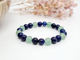 Green Aventurine & Lapis Lazuli Bracelet- Luck & Wisdom